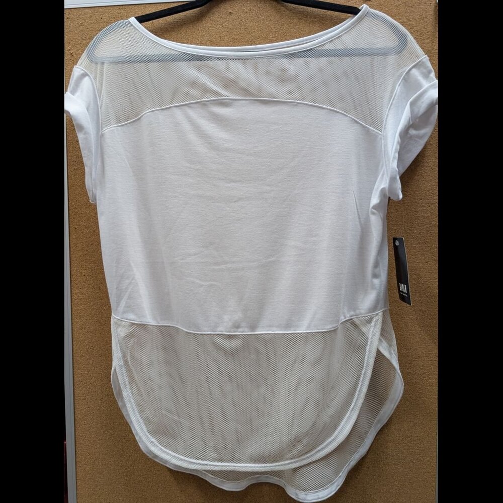Bloch White Mesh Panel T-Shirt Top